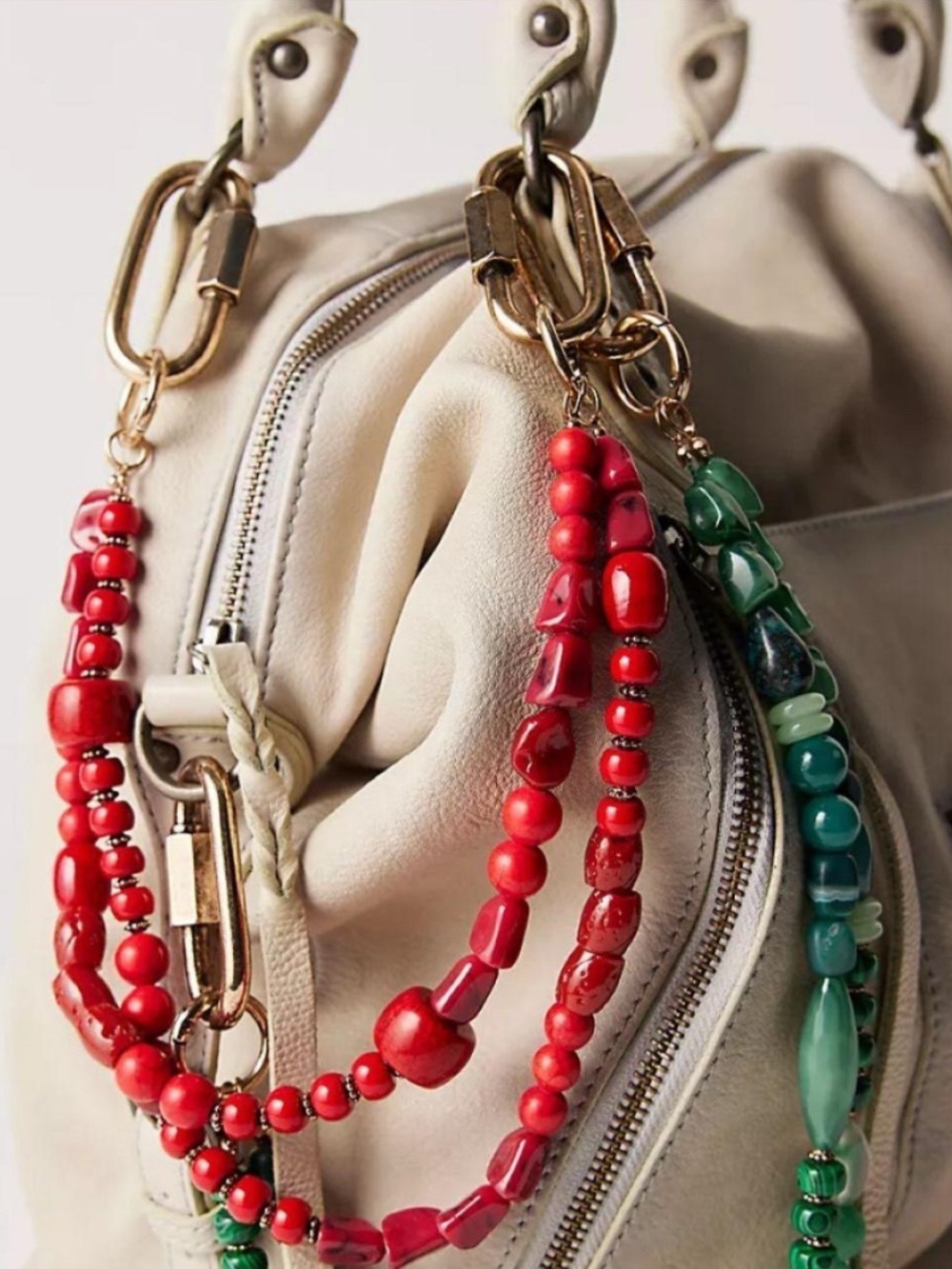 Free People Prismatic Red Bead Bag Charm